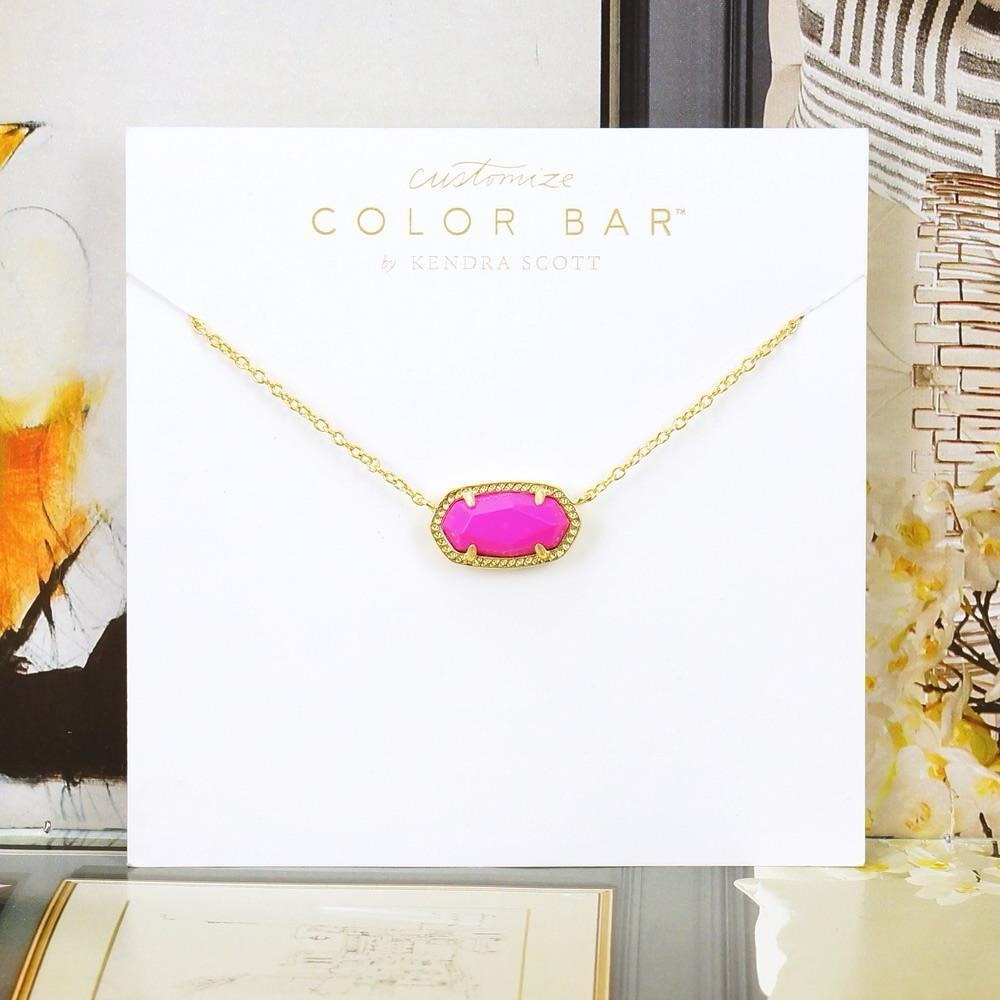 Kendra Scott Gold and Pink Eliza Necklace